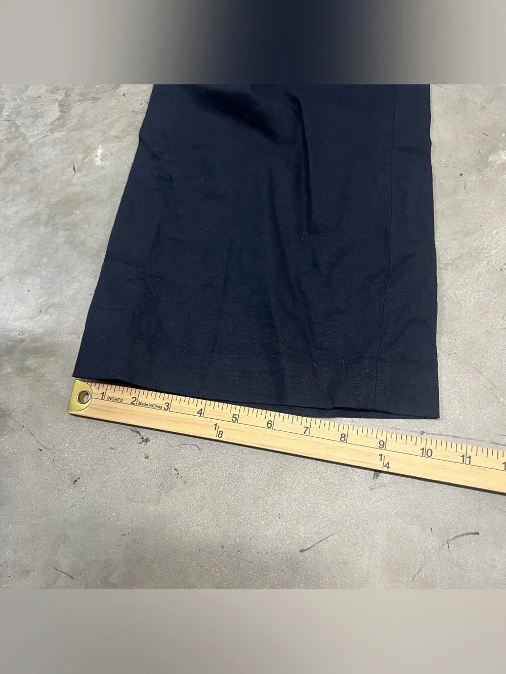 Banana Republic Ryan Fit Linen Cotton Crops Blue Womens 8 flare wide leg